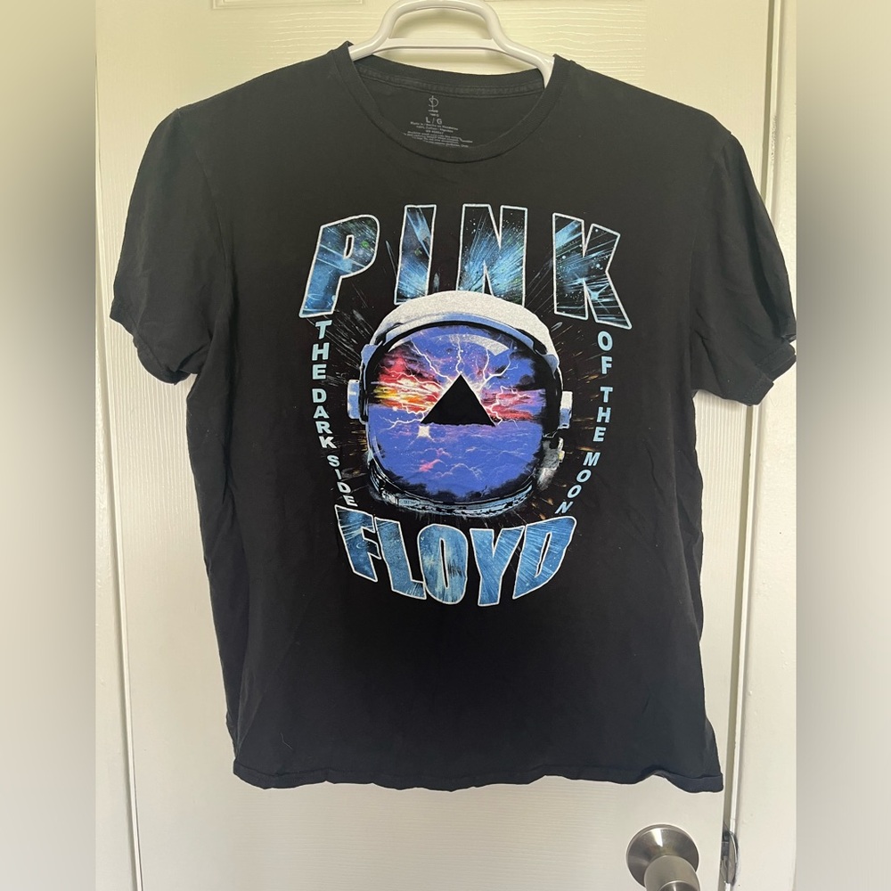x Pink Floyd The Dark Side Of The Moon Graphic T Shirt Men L Black 100% Cotton